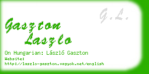 gaszton laszlo business card