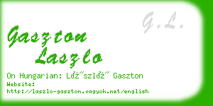 gaszton laszlo business card